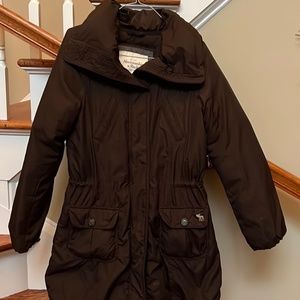 ABERCROMBIE & FITCH LONG DOWN COAT!!  HARDLY WORN!!